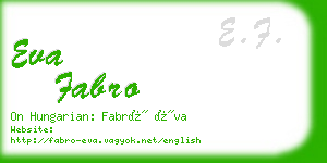 eva fabro business card